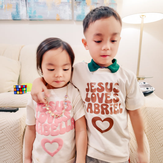 'Jesus Loves Me' Custom Name Shirt